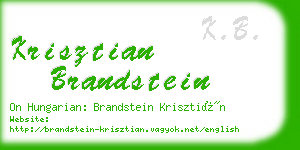 krisztian brandstein business card